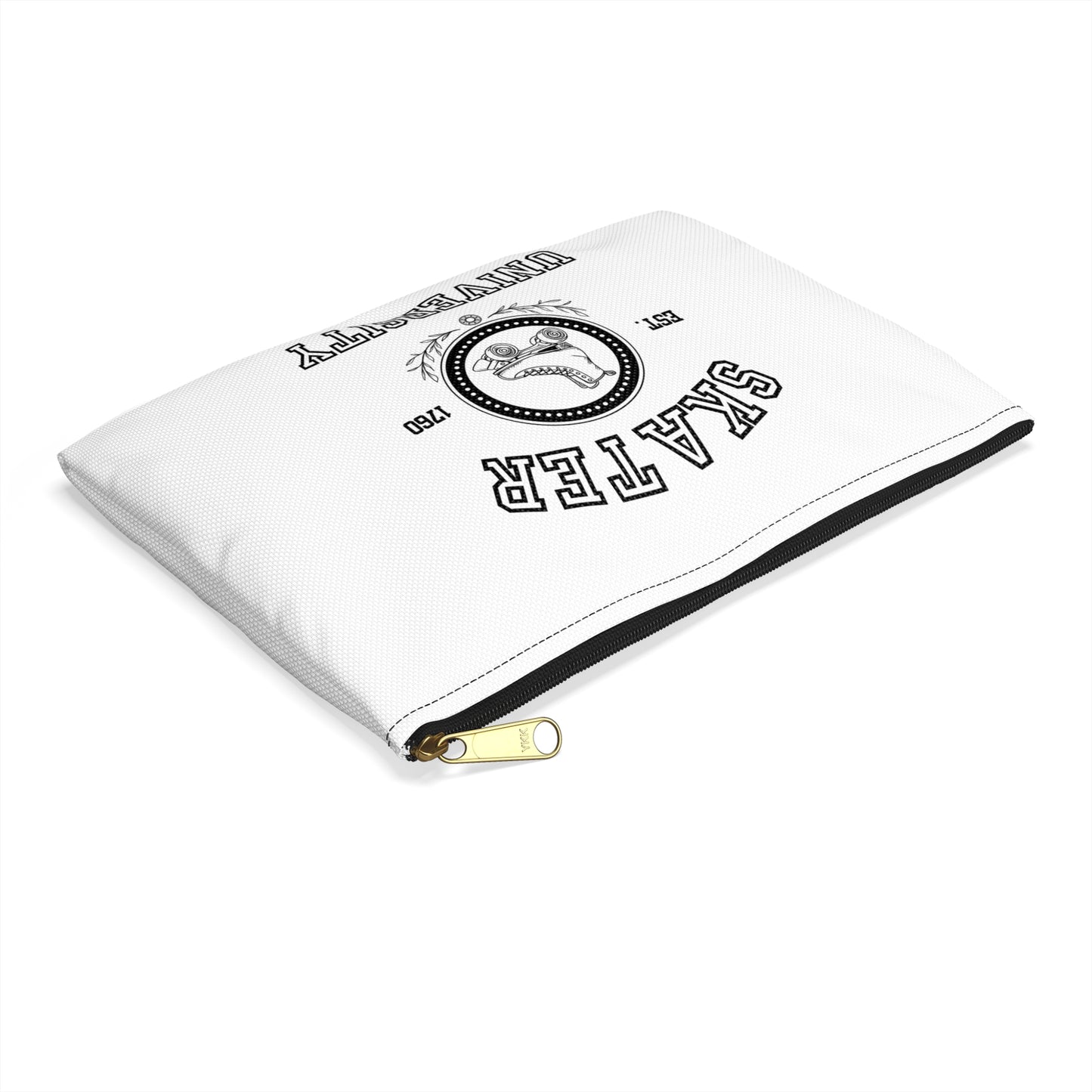 Bags - White Skater University Accessory Pouch - Skate of Matter LLC