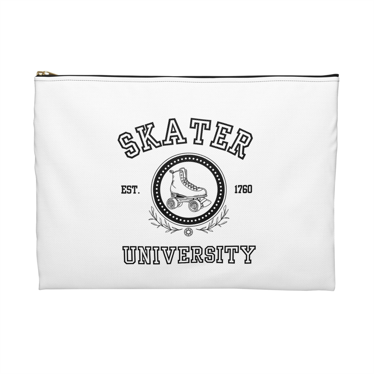 Bags - White Skater University Accessory Pouch - Skate of Matter LLC