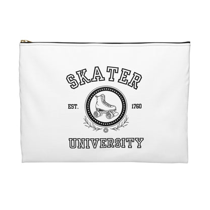 Bags - White Skater University Accessory Pouch - Skate of Matter LLC