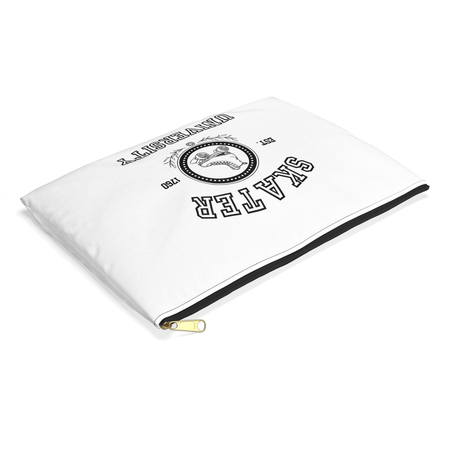 Bags - White Skater University Accessory Pouch - Skate of Matter LLC