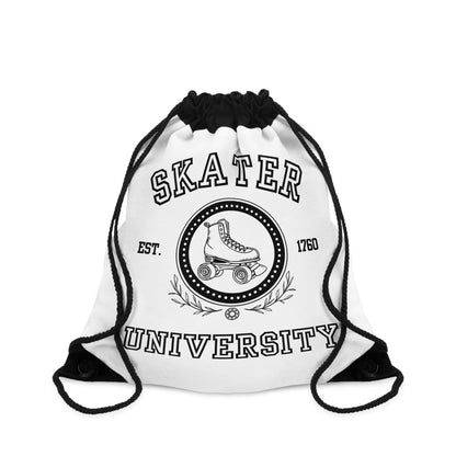 Bags - White Skater University Drawstring Bag - Skate of Matter LLC