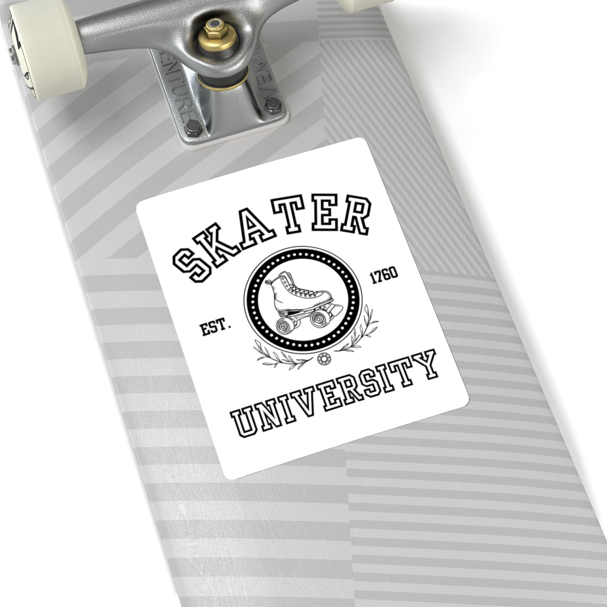 Paper products - White Skater University Sticker - Skate of Matter LLC