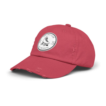 Hats - White Skaters Club Distressed Cap - Skate of Matter LLC