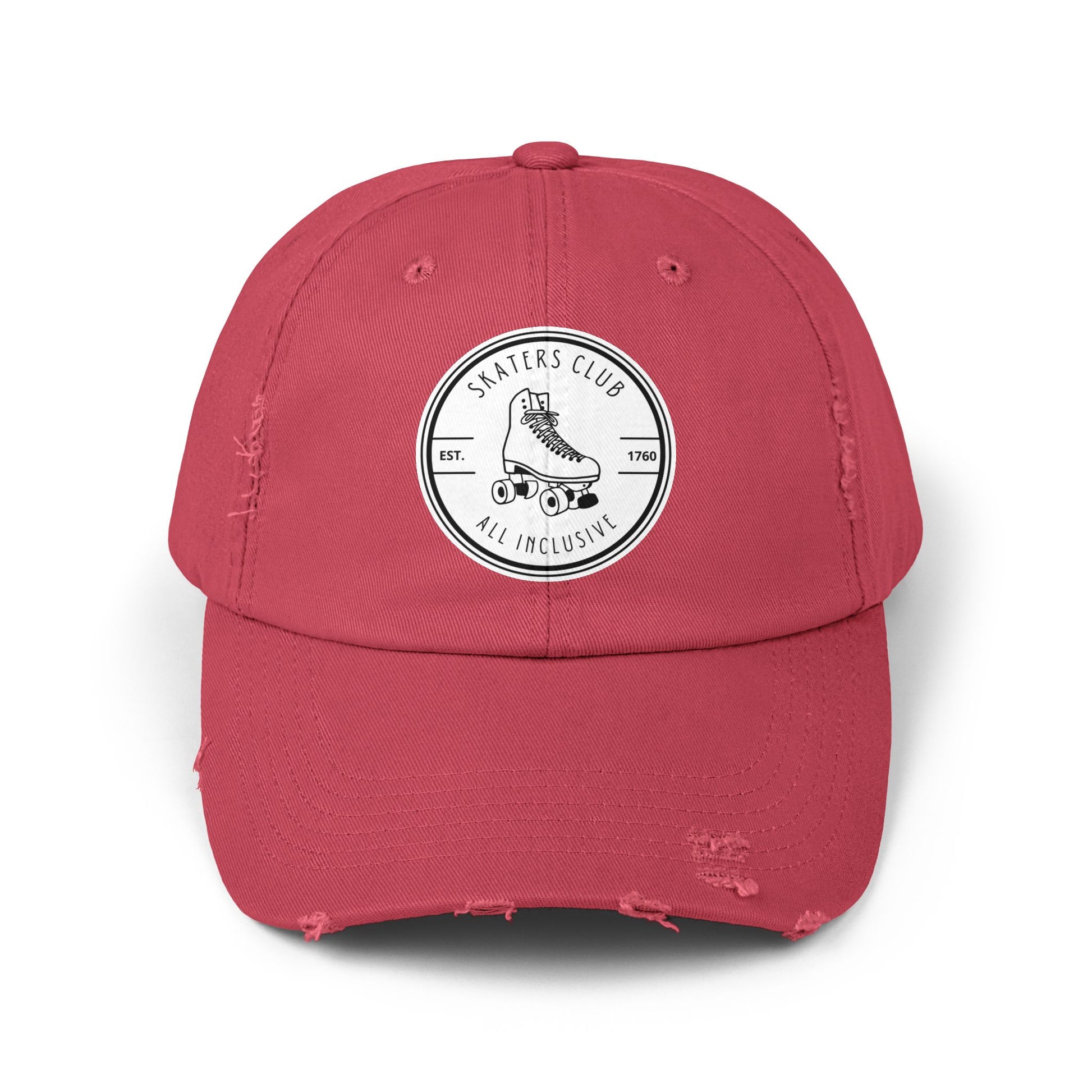 Hats - White Skaters Club Distressed Cap - Skate of Matter LLC