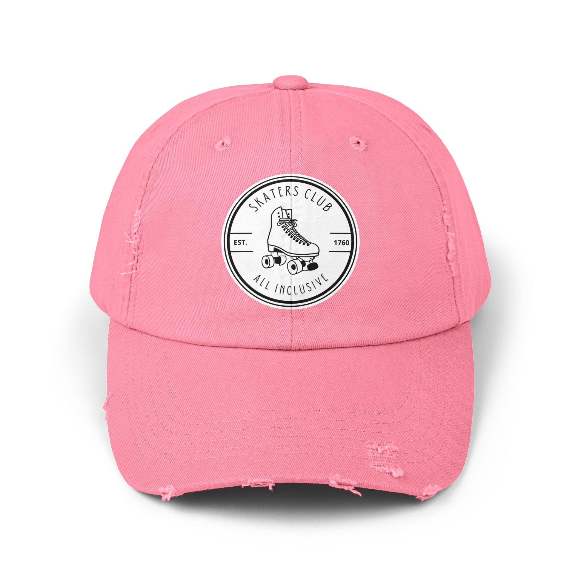 Hats - White Skaters Club Distressed Cap - Skate of Matter LLC