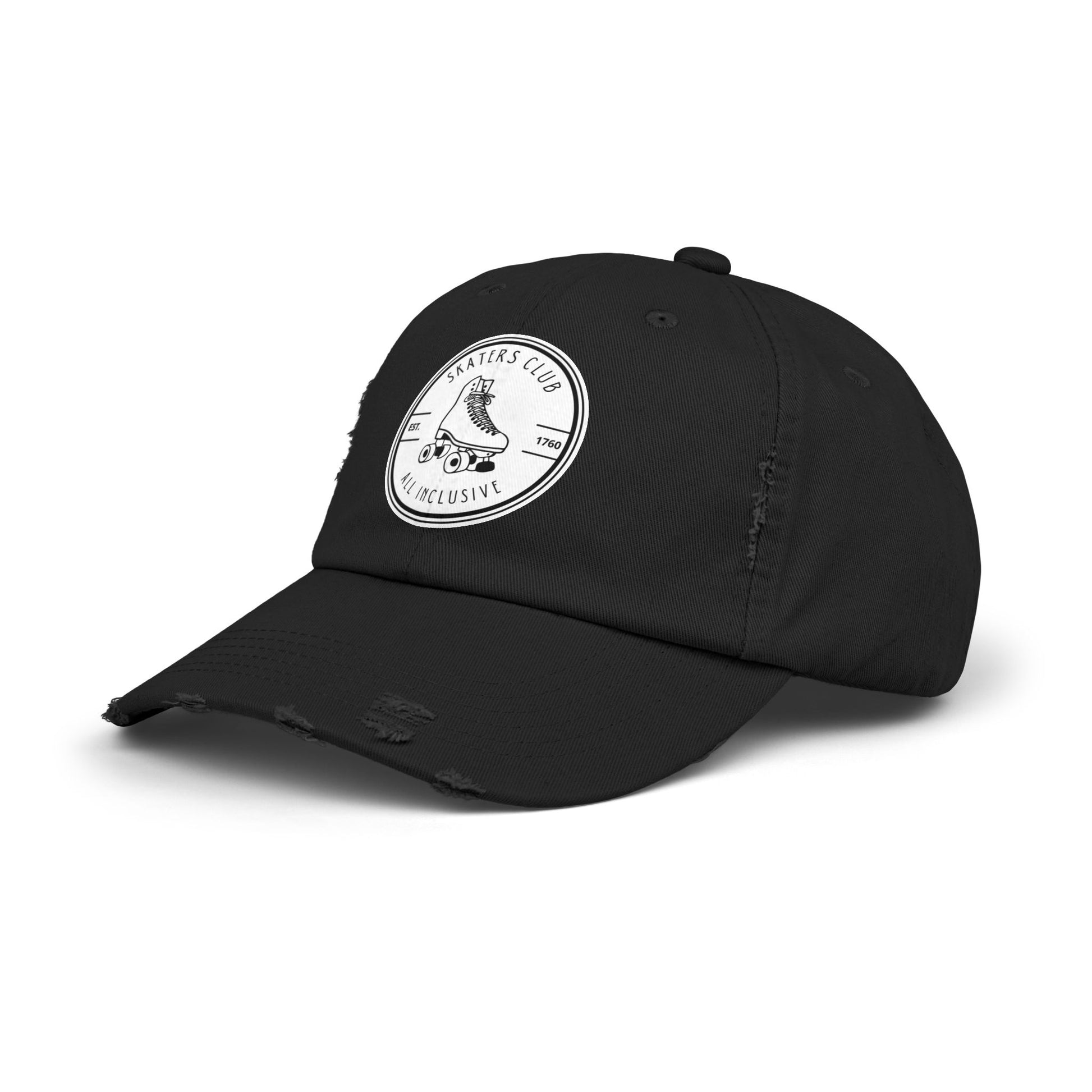 Hats - White Skaters Club Distressed Cap - Skate of Matter LLC