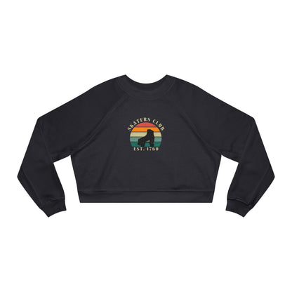 Sweatshirt - Womens Cropped Retro Skaters Club Fleece Pullover - Skate of Matter LLC