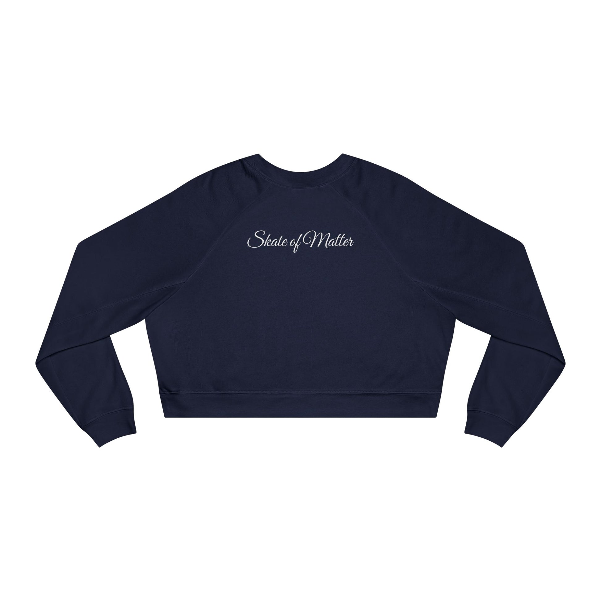 Sweatshirt - Womens Cropped Skater University Emblem Fleece Pullover - Skate of Matter LLC