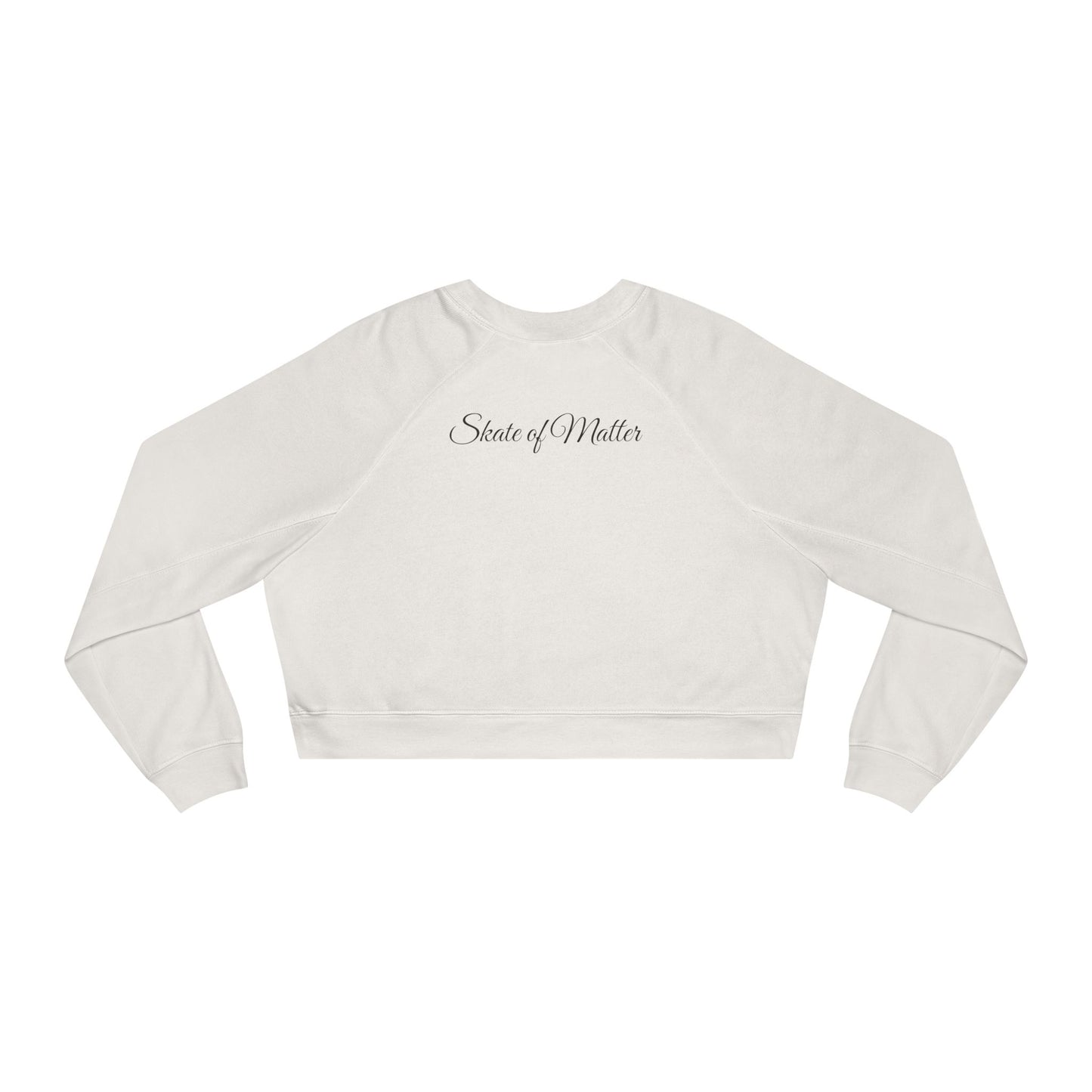 Sweatshirt - Womens Cropped Skater University Emblem Fleece Pullover - Skate of Matter LLC