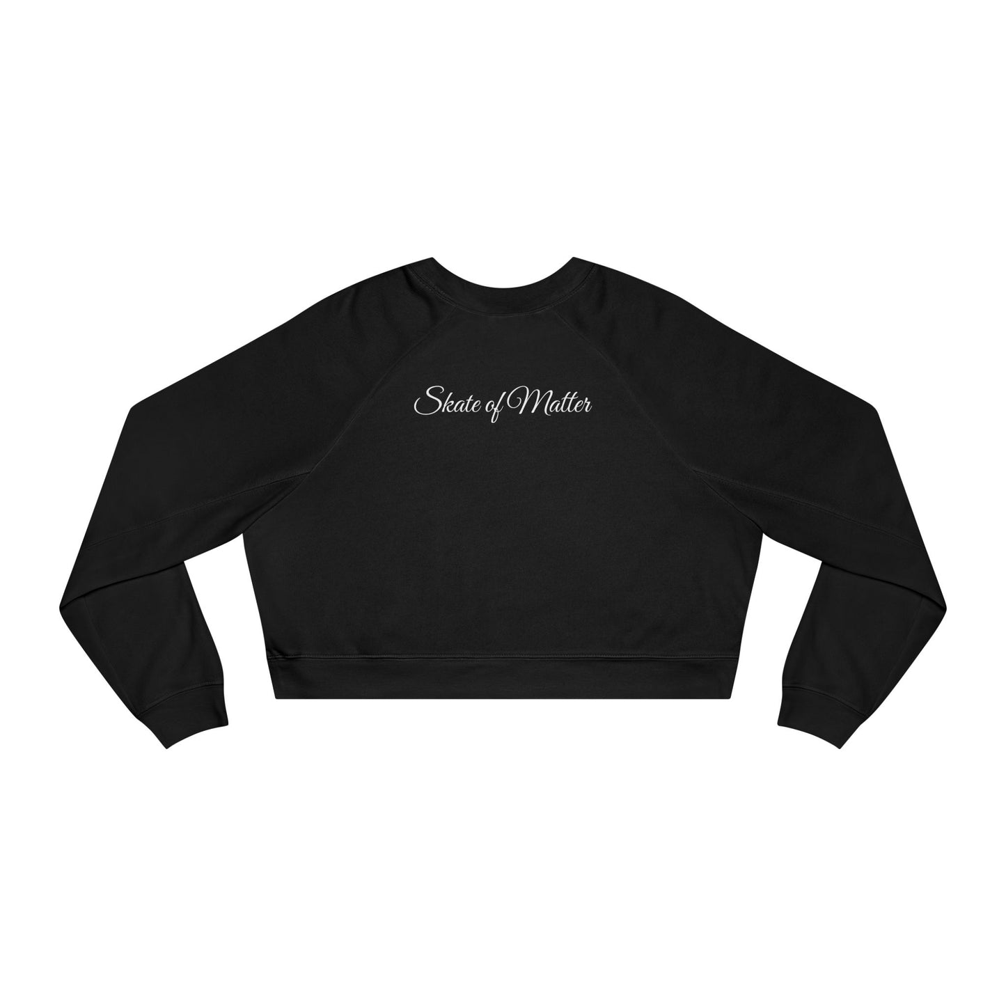 Sweatshirt - Womens Cropped Skater University Emblem Fleece Pullover - Skate of Matter LLC