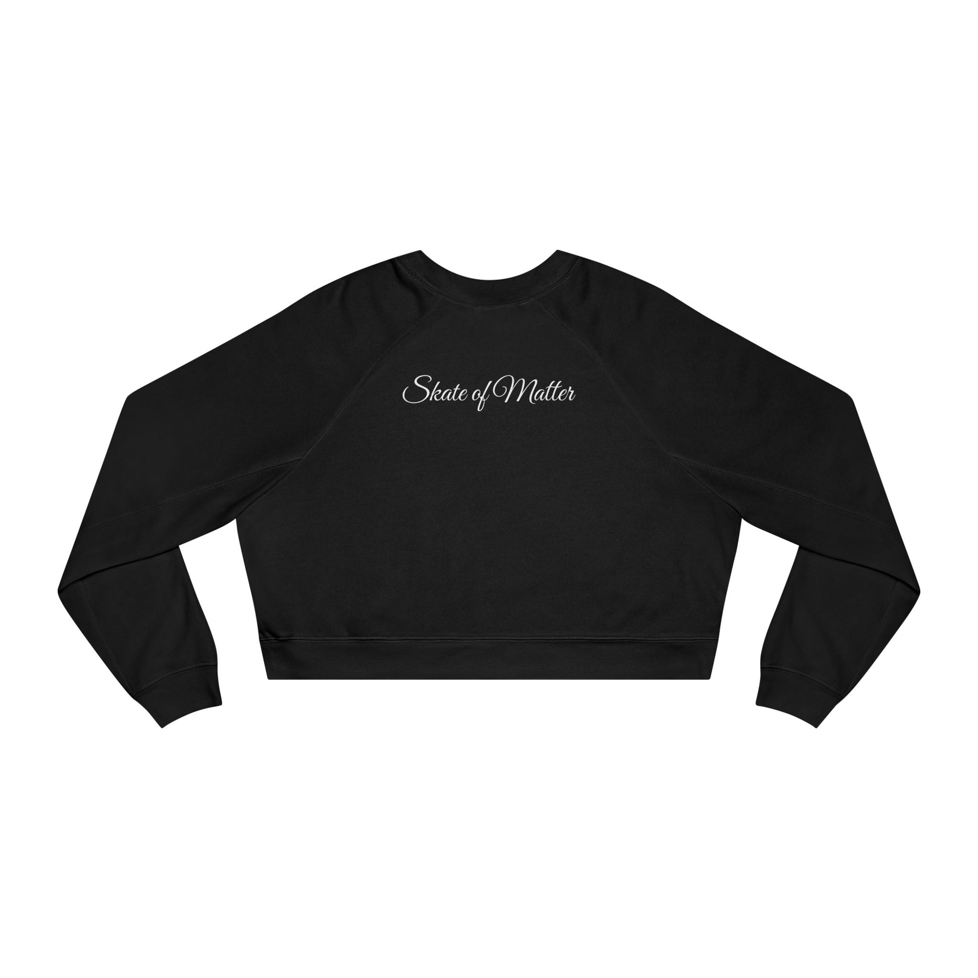 Sweatshirt - Womens Cropped Skater University Emblem Fleece Pullover - Skate of Matter LLC