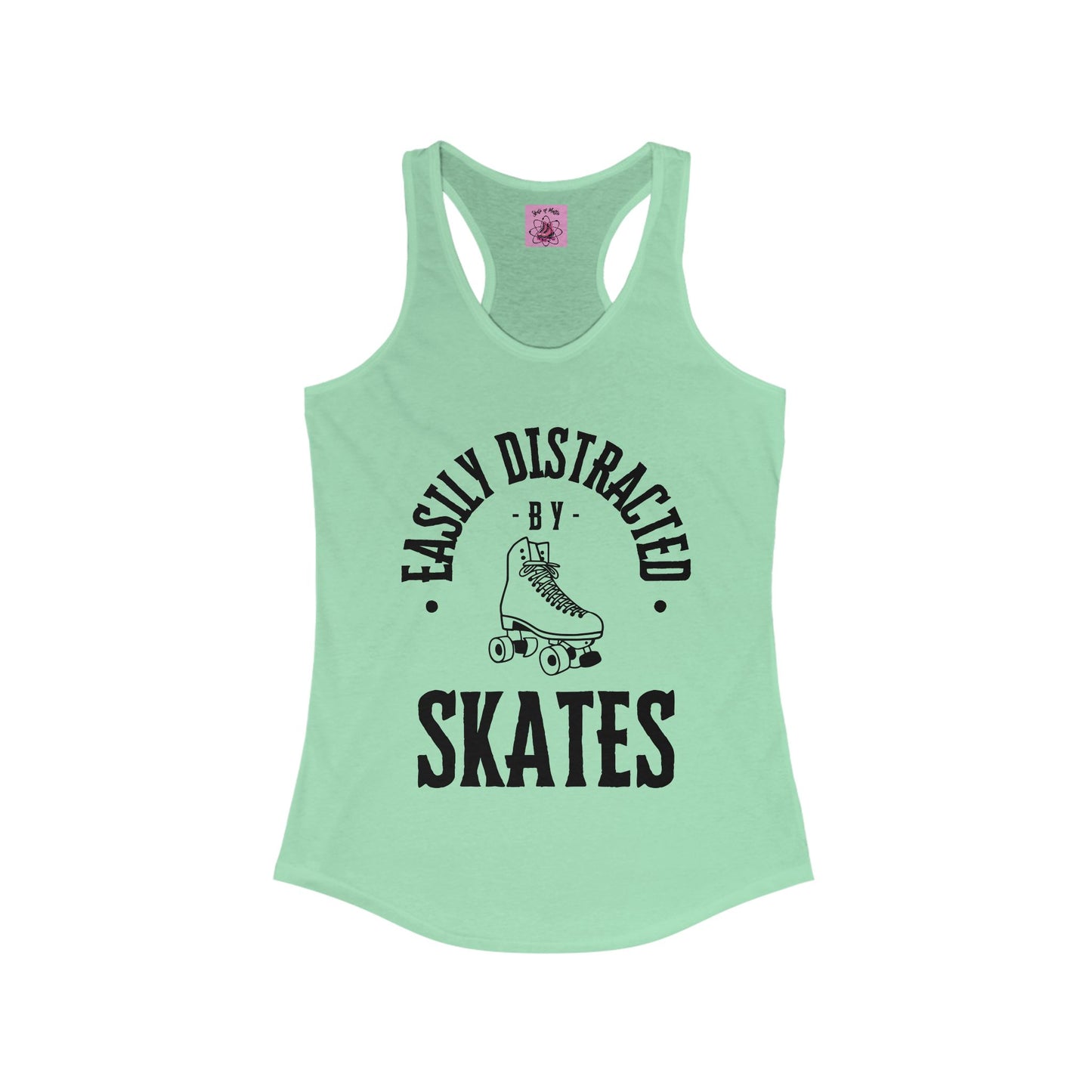 Tank Top - Womens Easily Distracted by Skates Racerback Tank - Skate of Matter LLC