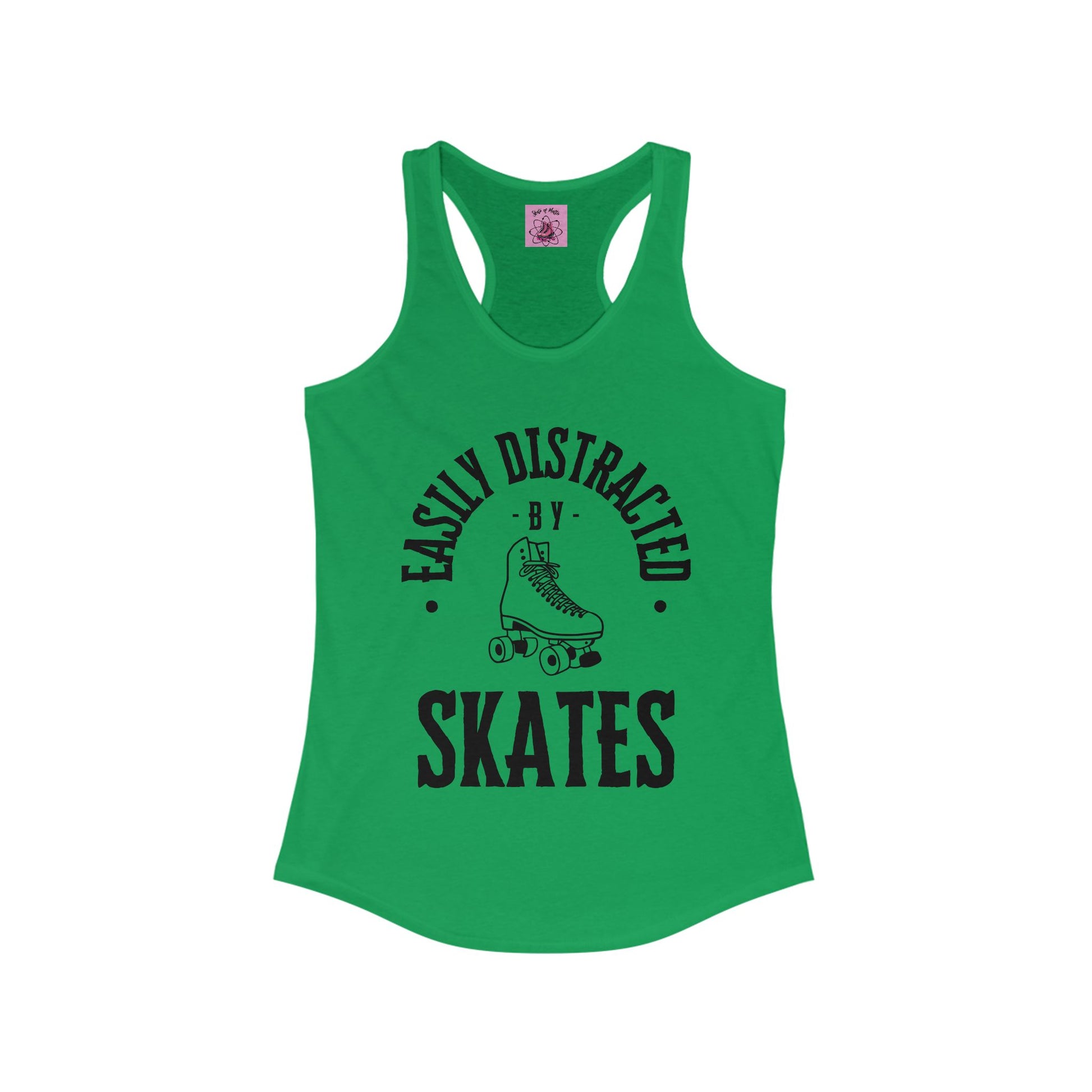 Tank Top - Womens Easily Distracted by Skates Racerback Tank - Skate of Matter LLC