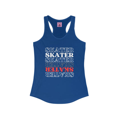 Tank Top - Womens Red Statement Skater Racerback Tank - Skate of Matter LLC