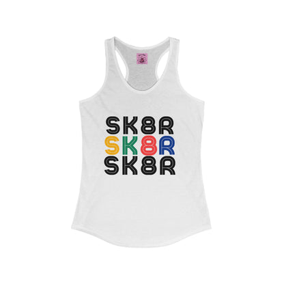 Tank Top - Womens Retro Skater Racerback Tank - Skate of Matter LLC