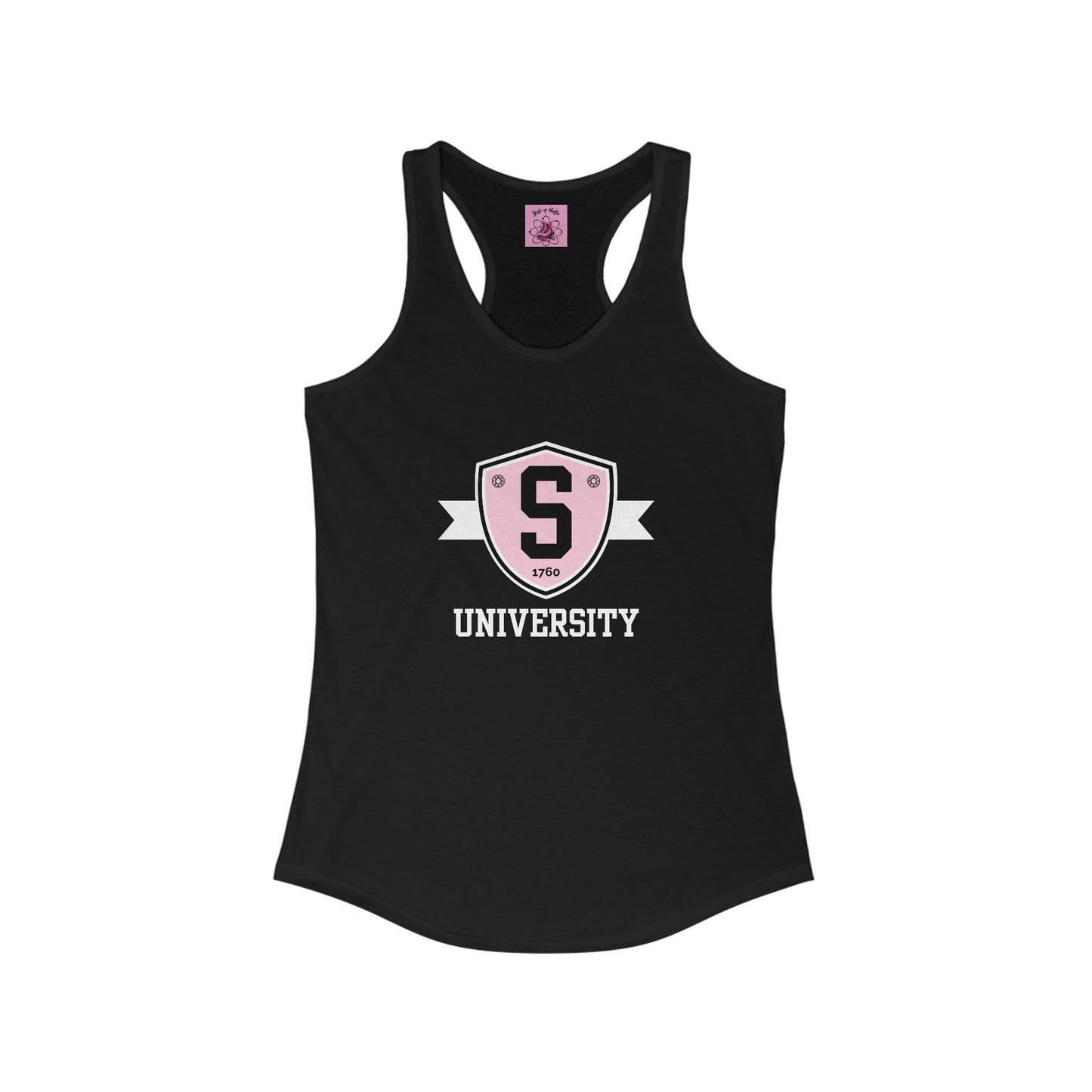 Tank Top - Womens Skater University Emblem Racerback Tank - Skate of Matter LLC