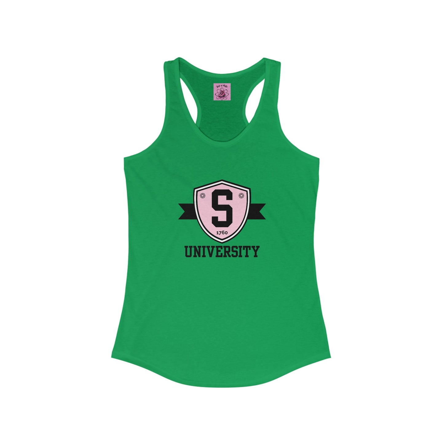 Tank Top - Womens Skater University Emblem Racerback Tank - Skate of Matter LLC