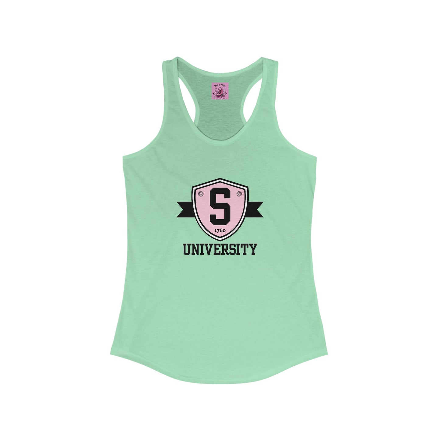 Tank Top - Womens Skater University Emblem Racerback Tank - Skate of Matter LLC