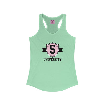 Tank Top - Womens Skater University Emblem Racerback Tank - Skate of Matter LLC