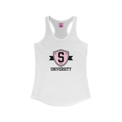 Tank Top - Womens Skater University Emblem Racerback Tank - Skate of Matter LLC