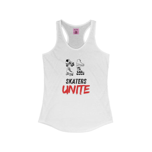 Tank Top - Womens Skaters Unite Racerback Tank - Skate of Matter LLC