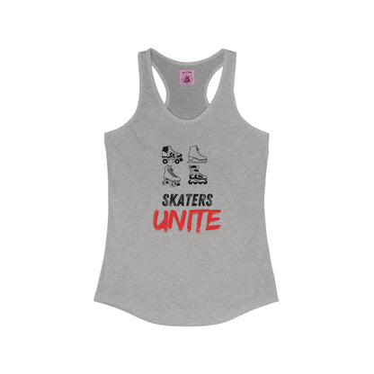 Tank Top - Womens Skaters Unite Racerback Tank - Skate of Matter LLC