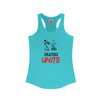 Tank Top - Womens Skaters Unite Racerback Tank - Skate of Matter LLC