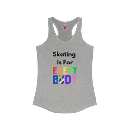 Tank Top - Womens Skating is for Everybody Racerback Tank - Skate of Matter LLC