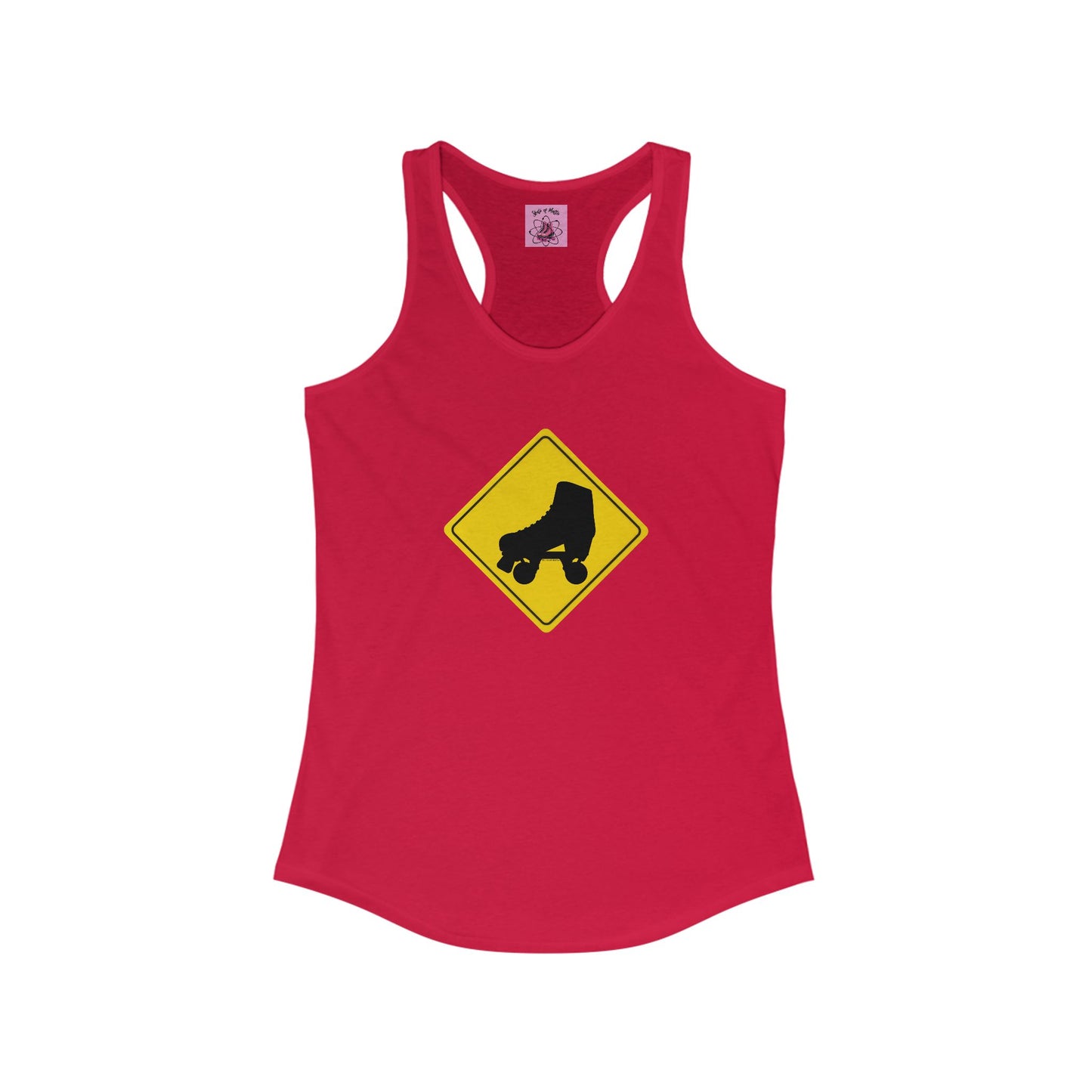 Tank Top - Womens Warning Skater Racerback Tank - Skate of Matter LLC