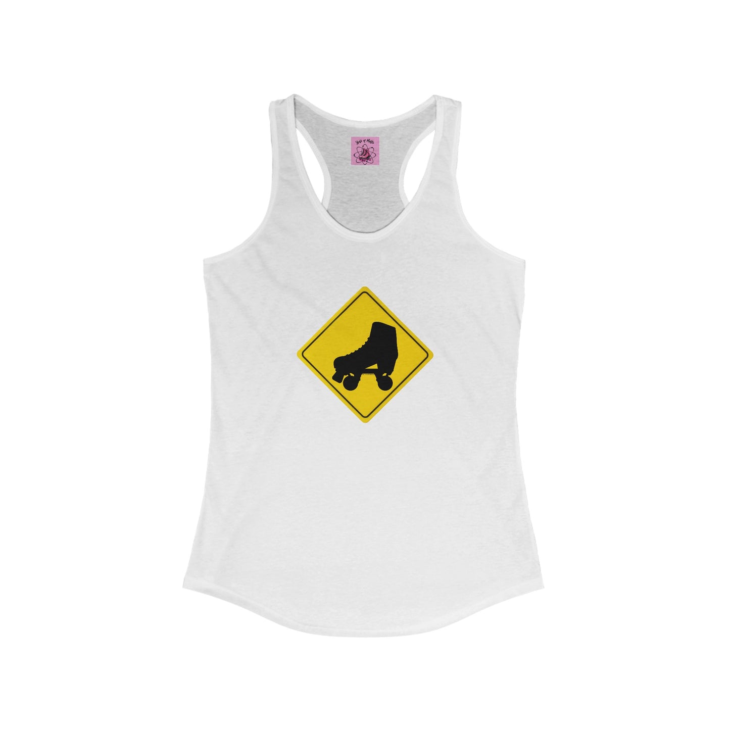 Tank Top - Womens Warning Skater Racerback Tank - Skate of Matter LLC