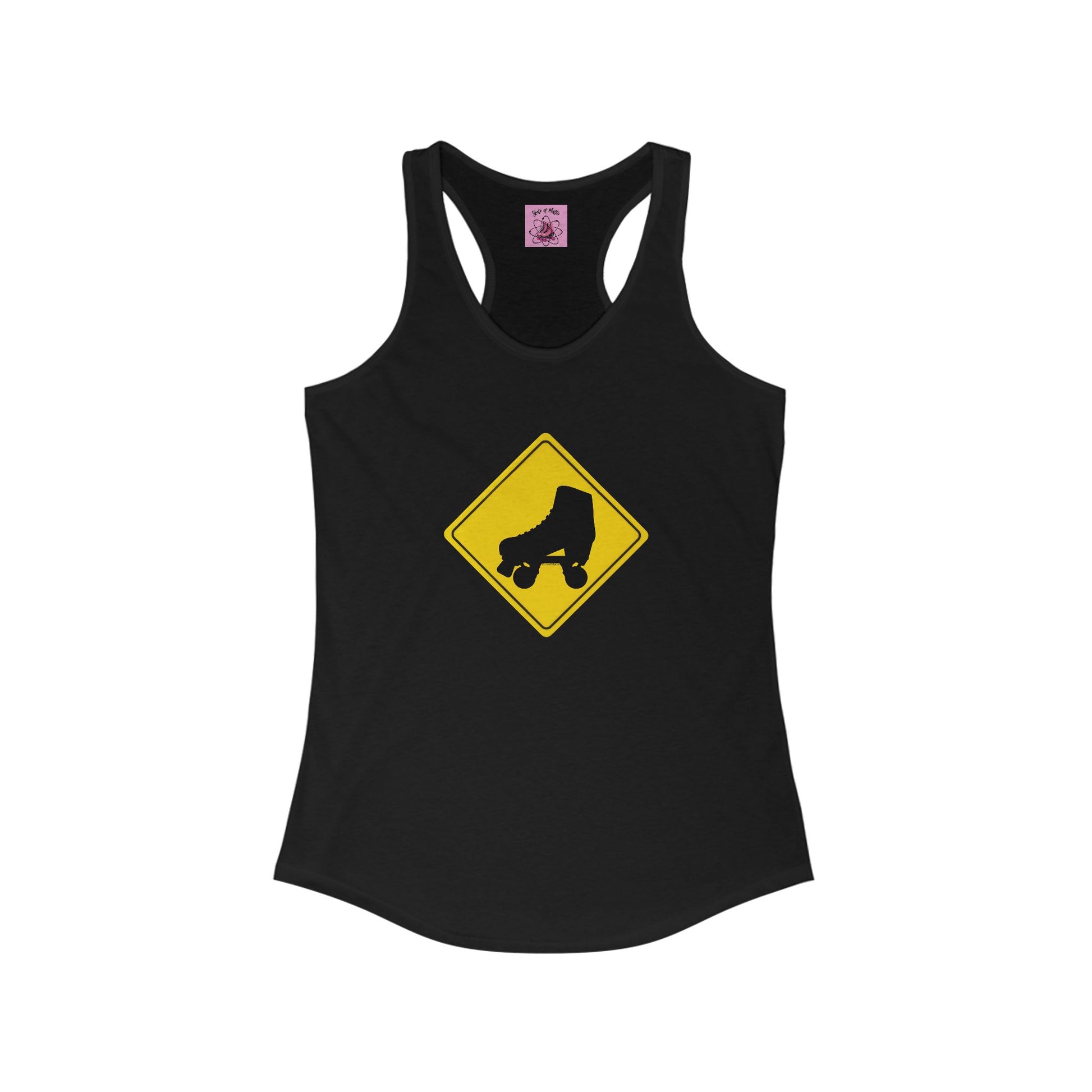 Tank Top - Womens Warning Skater Racerback Tank - Skate of Matter LLC