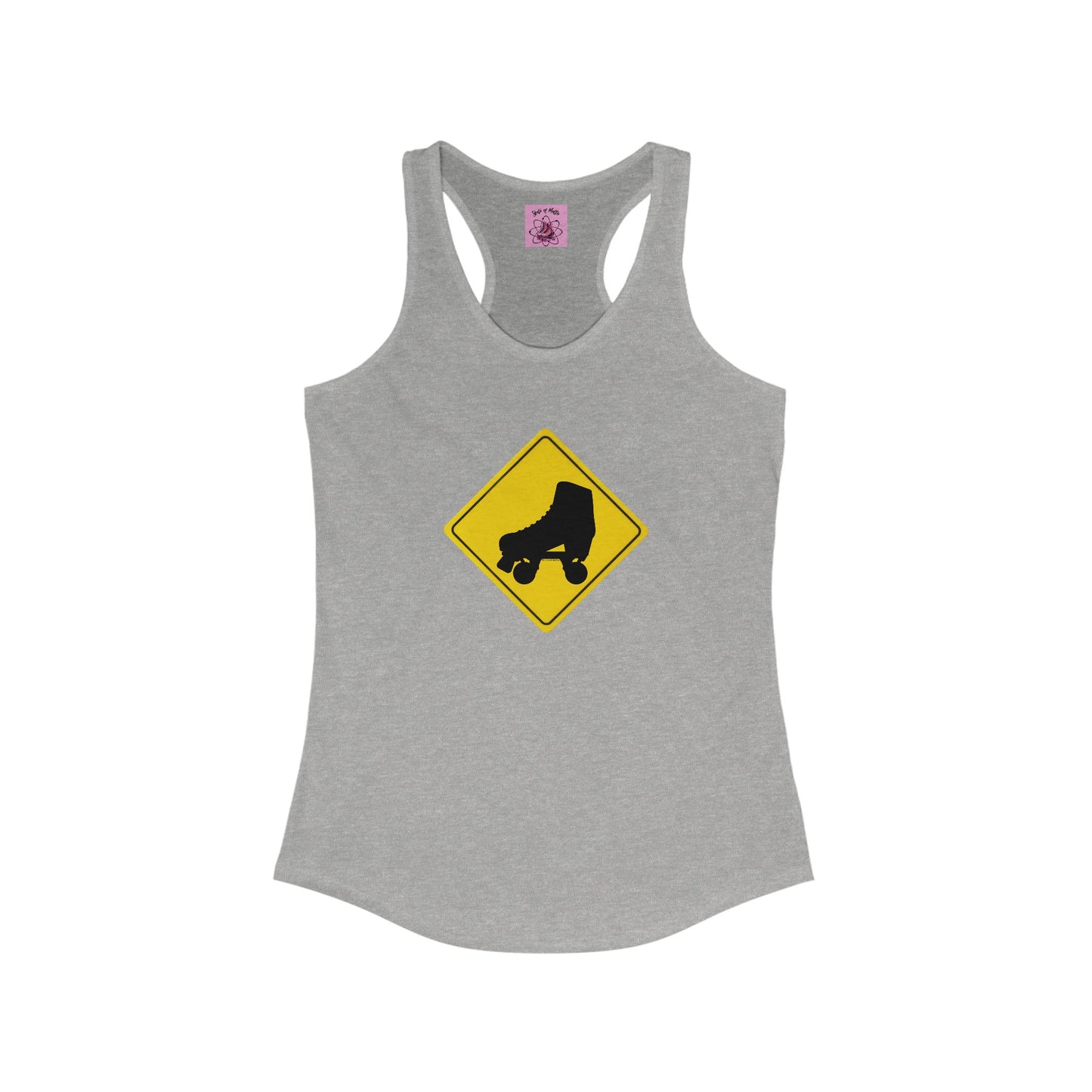 Tank Top - Womens Warning Skater Racerback Tank - Skate of Matter LLC