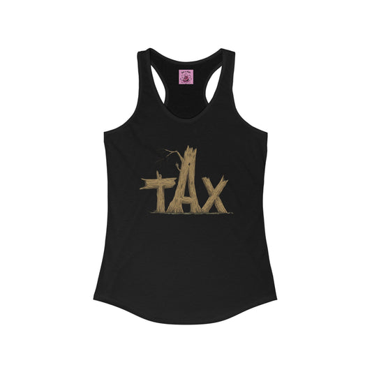 Tank Top - Womens Wood Tax Racerback Tank - Skate of Matter LLC