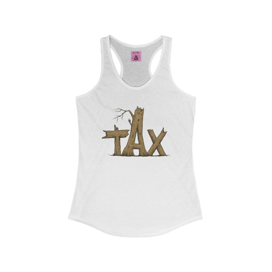 Tank Top - Womens Wood Tax Racerback Tank - Skate of Matter LLC