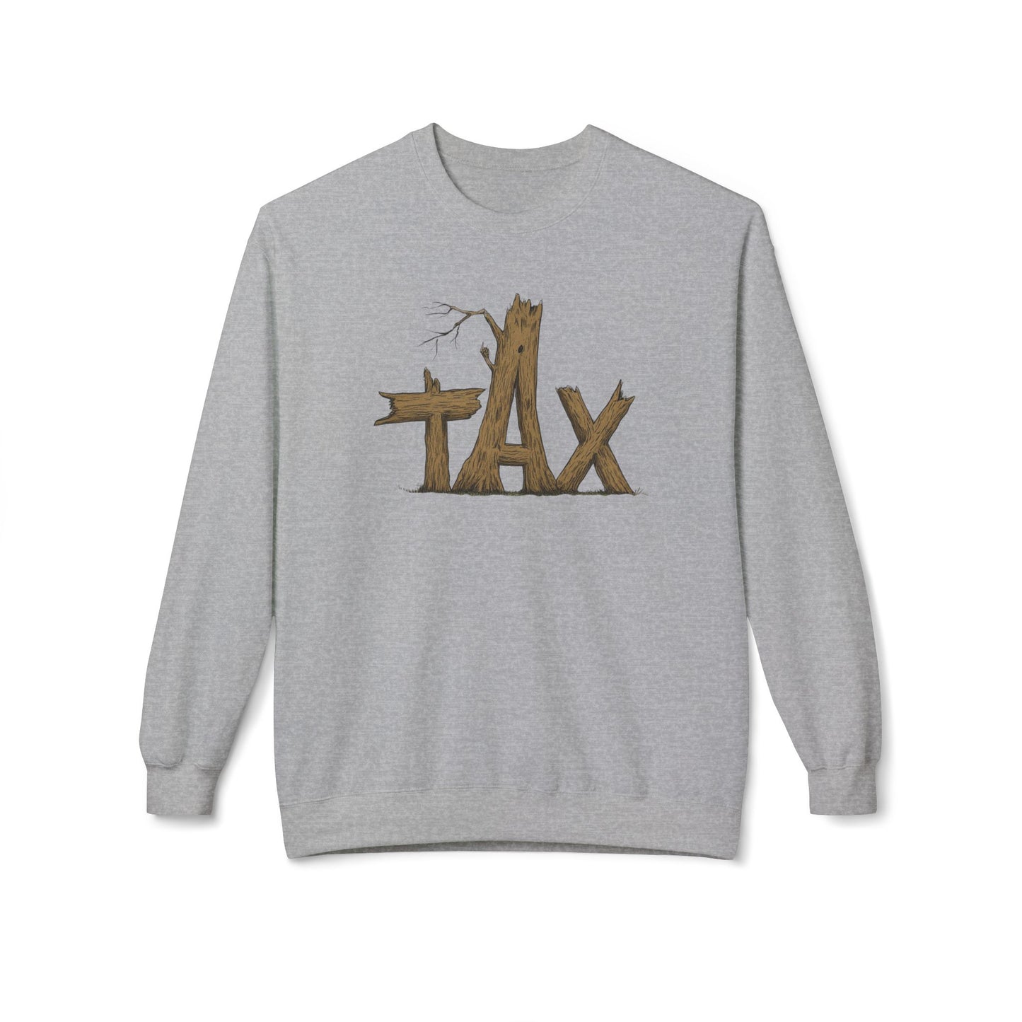 Sweatshirt - Wood Tax Unisex Fleece Crewneck Sweatshirt - Skate of Matter LLC