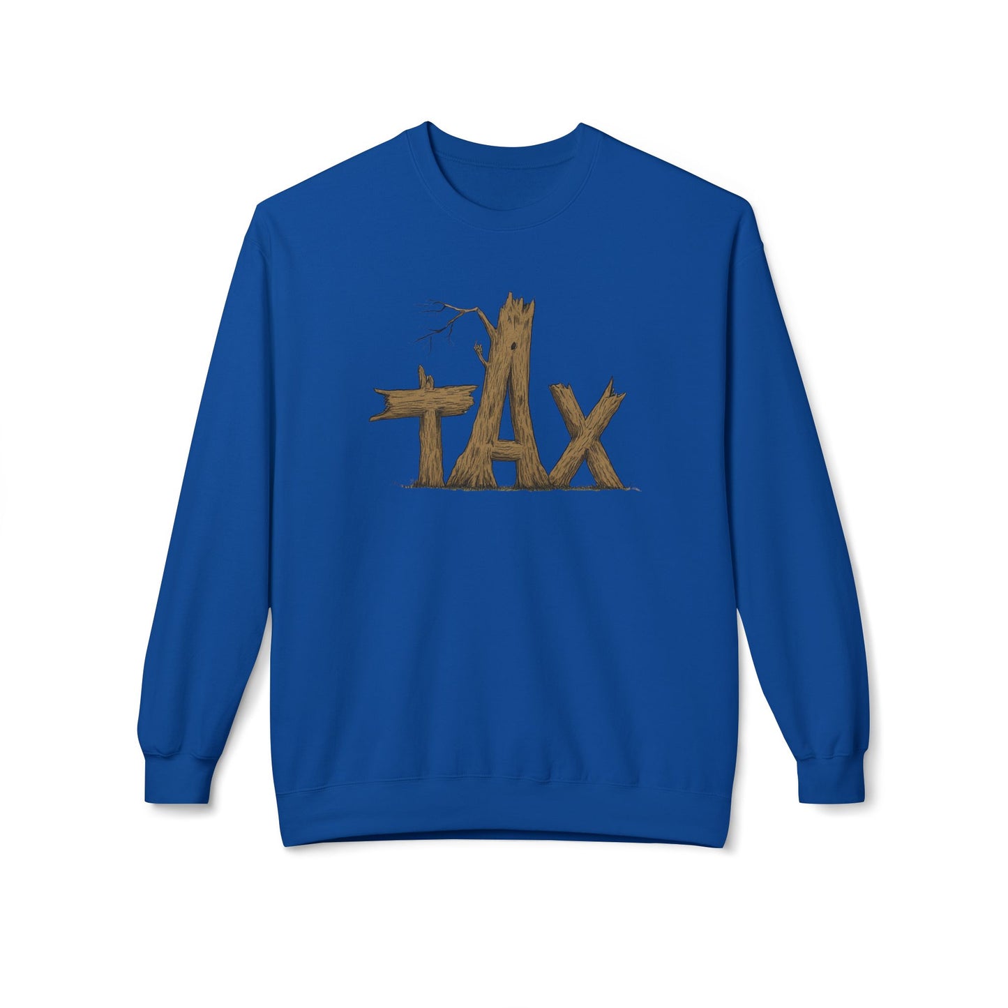 Sweatshirt - Wood Tax Unisex Fleece Crewneck Sweatshirt - Skate of Matter LLC