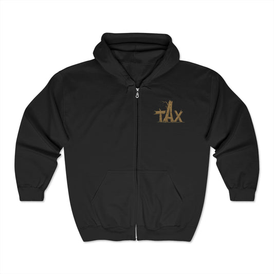 Hoodie - Wood Tax Unisex Zip Hooded Sweatshirt - Skate of Matter LLC