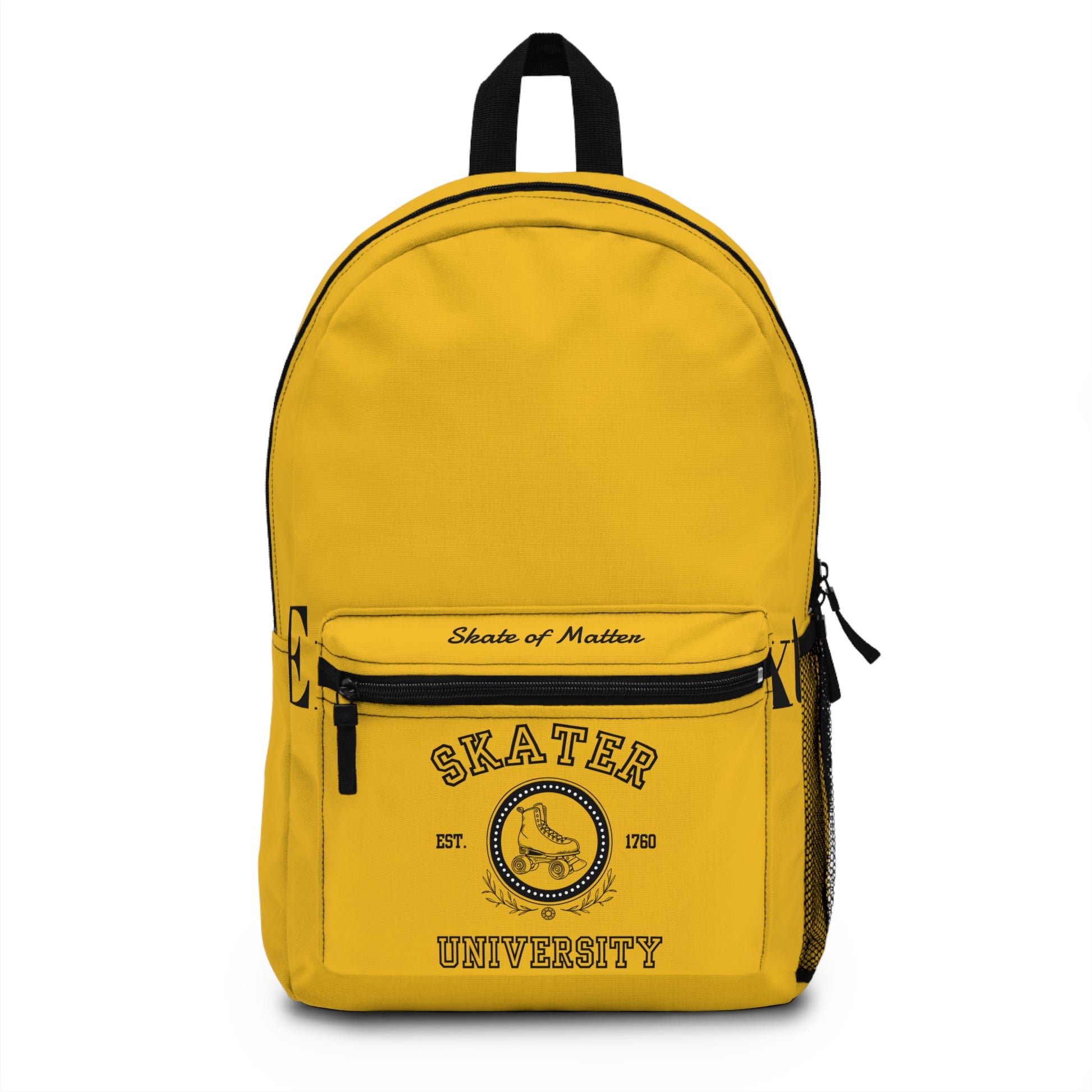 Backpack - Yellow Skater University Backpack - Skate of Matter LLC